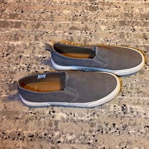 Selling grey slip ons